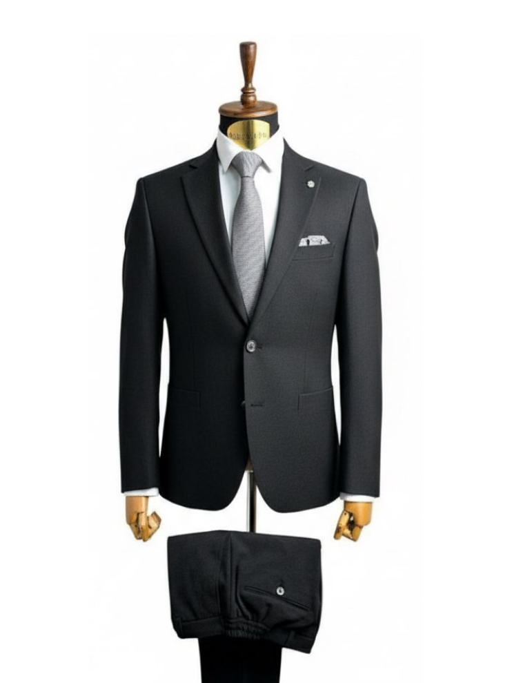 Костюм MAZALTOVMAN 2-ка премиум Черный фактурный молодежный