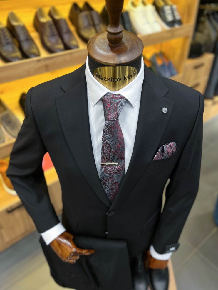 Костюм MAZALTOVMAN 2-ка Черный фактурный премиум