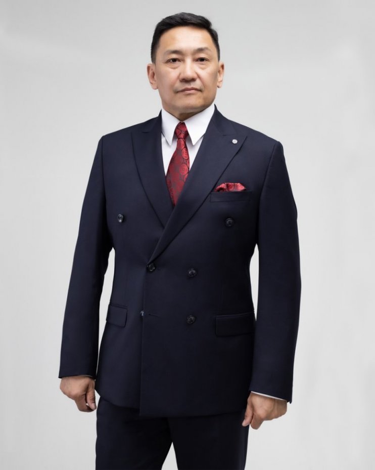 Мужской классический костюм 2-ка синего цвета