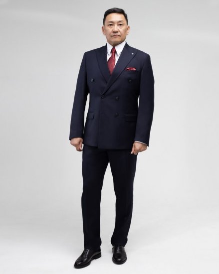 Мужской классический костюм 2-ка синего цвета