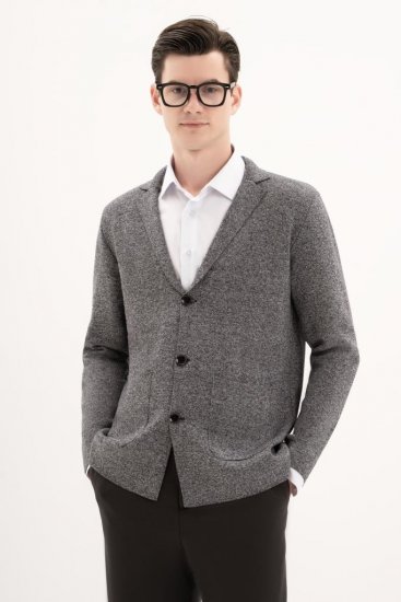 Кардиган AMT Серый фактурный