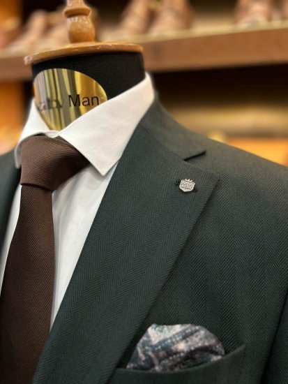 Костюм MAZALTOVMAN 3-ка премиум Зеленый в елочку